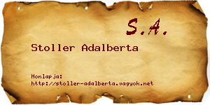 Stoller Adalberta névjegykártya